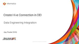 How to Create Hive Connection in DEI [upl. by Ellevehc]