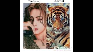 BTS member amp animal version🐯🐰btsarmy bts viral shortvideo shorts [upl. by Tia]