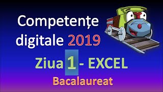 Competente digitale 2019  Ziua 1  EXCEL [upl. by Gabriela683]