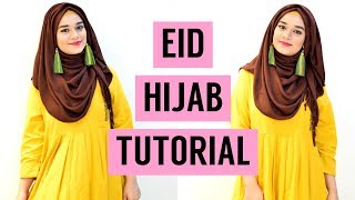 EID Hijab Tutorial with Earrings  Ramsha Sultan [upl. by Eiliah]