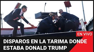 EN VIVO Evacúan a Trump de escenario tras oírse detonaciones en un mitin en Pensilvania [upl. by Nhoj]