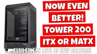 ITX or MATX SFF Style Thermaltake Tower 200 TG Airflow PC Case [upl. by Nirb]