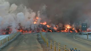 Vulkanausbruch in Island Video zeigt drei Kilometer hohe Dampfwolke [upl. by Audi]