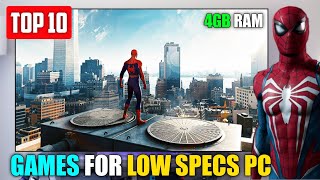 Top 10 Games For 4GB RAM PC🔥 [upl. by Zerlina]