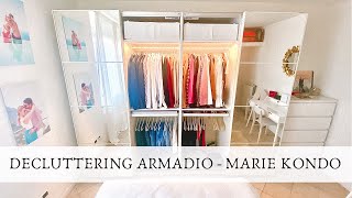 DECLUTTERING ARMADIO IKEA  METODO MARIE KONDO [upl. by Auqenat]