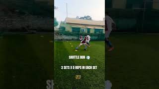 SHUTTLE RUN🏃💨 sprint speed running run football stemina traning soccer drill agilityshort [upl. by Adnale]