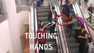 Touching Hands On The Escalator Prank [upl. by Ittak]