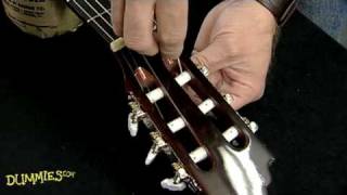 How to String a NylonString Guitar For Dummies [upl. by Leirej650]