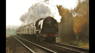 1000th Youtube Video  LMS Pacific No 46233 Duchess of Sutherland at Swinton  17th Nov 2018 [upl. by Retsbew]