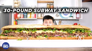 I Made A Giant 30Pound Subway Sandwich [upl. by Arquit]