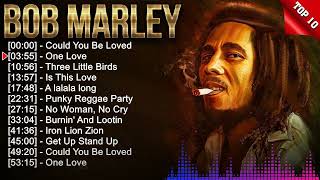 B o b M a r l e y Greatest Hits  Reggae Music  Top 10 Hits of All Time [upl. by Adnofal953]