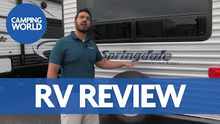 2017 Keystone Springdale Summerland 2020QB  Travel Trailer  Coffee  RV Review [upl. by Jemmie709]