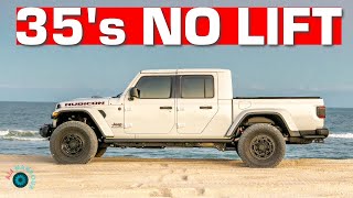 35s With NO LIFT on the Jeep Gladiator Rubicon Updated [upl. by Etsirhc]