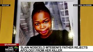 Nosicelo Mtebenis father Kholisile rejects apology from her killer Aluta Pasile [upl. by Bradshaw]