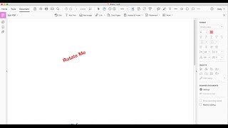 How to Rotate Text on a PDF using Acrobat DC [upl. by Sonni]