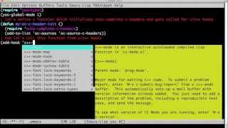 Emacs as a CC EditorIDE Part I autocomplete yasnippet and autocompletecheaders [upl. by Els733]