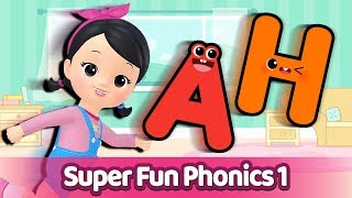 Super Fun Phonics A to H  Alphabet song [upl. by Anneres]