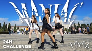 KPOP IN PUBLIC  24H CHALLENGE VIVIZ 비비지 MANIAC Dance Cover by FOOTWORK  LISBON ONETAKE [upl. by Brenk]