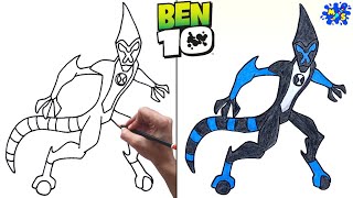 How to Draw XLR8 from Ben 10  Easy Step by Step [upl. by Harris]