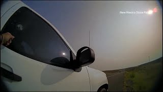 Body camera footage shows Arizona man shooting at New Mexico State Police officer [upl. by Ranitta]