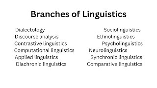 All Macro Branches of Linguistics [upl. by Frantz]