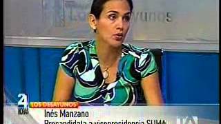 Primera entrevista a Inés Manzano como candidata a la vicepresidencia [upl. by Clotilda]