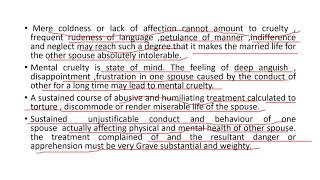 Samar ghosh vs jaya ghosh judgement on mental cruelty [upl. by Elsy]