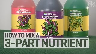 How To Mix a 3Part Hydroponics Nutrient Solution [upl. by Adekahs]