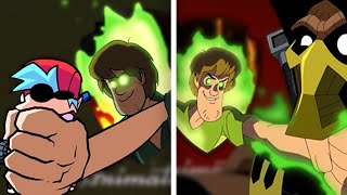 FNF Shaggy Cutscene Comparison [upl. by Etnomaj]