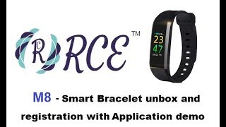 RCE  M8 Color OLED Screen Smart Bracelet Unbox and application installation [upl. by Standice]