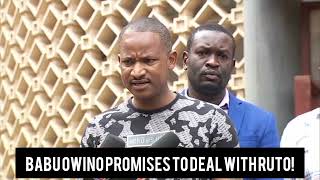 BABU OWINO PROMISES TO DEAL WITH RUTO [upl. by Forlini]