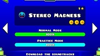 Geometry Dash  Level 1 Stereo Madness All Coins [upl. by Senga]