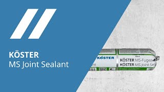 KÖSTER MS Joint Sealant  applications [upl. by Sladen]