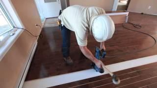 Quick installation of a hardwood floor [upl. by Bernie]