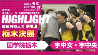 【栃木代表決定】春高バレー栃木県女子決勝 国学院栃木vs宇中女・宇中央 [upl. by Claudian120]