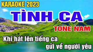 Tình ca Karaoke Tone Nam Nhạc Sống gia huy karaoke [upl. by Lyris507]