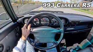 1995 Porsche 911 Carrera RS  Driving the Rare 993 Lightweight POV Binaural Audio [upl. by Nnayrb442]