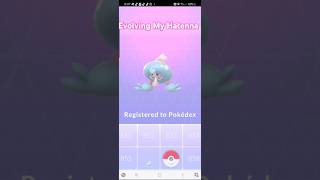 Pokémon GO Evolving My Hatenna Hatenna evolution hattrem Pokémon go [upl. by Nowed]