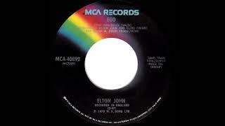 1978 HITS ARCHIVE Ego  Elton John stereo 45 [upl. by Nallek]