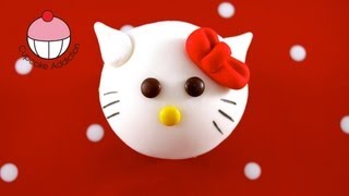 Cupcakes HELLO KITTY Style Make Hello Kitty Cupcakes  A Cupcake Addiction How To Tutorial [upl. by Behrens]