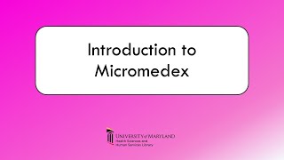 Introduction to Micromedex [upl. by Dagny]