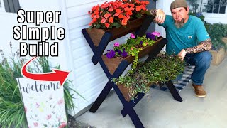 DIY Tiered 3 Box Planter Make Money Woodworking [upl. by Nirro]