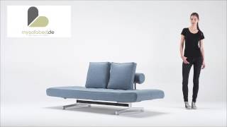 GHIA Schlafsofa  Daybed von Innovation  Mixed Dance Lightblue 525  mysofabedde [upl. by Aniroc]