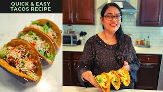 Quick amp Easy Tacos Recipe  Vegetarian Paneer Tacos  Mexican Food  Homemade Tacos [upl. by Noryak]