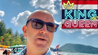 Thailand’s KING amp QUEEN On Kata Beach Phuket 🇹🇭 REALLY [upl. by Enilav]