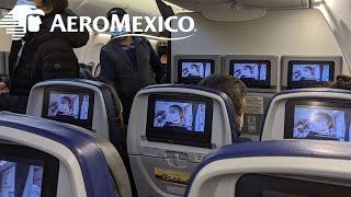 Aeromexico B737800 Sky Interior Economy AM Plus  Trip Report [upl. by Ahsekat]