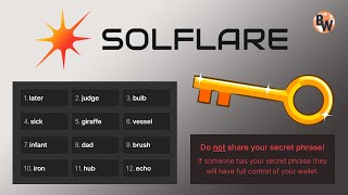 How to Find Private Key in Solflare Wallet  Recovery Phrase Seed Export [upl. by Yrnehnhoj]