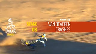 Dakar 2020  Stage 3  Van Beveren Crashes [upl. by Dranoel]