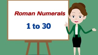 Roman numerals 1 to 30  Learn Roman numbers from 1 to 30 [upl. by Tyrone]