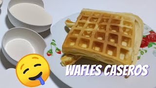 Como hacer wafles en waflera probando mi nueva waflera  Cocina con Jespi [upl. by Llerrah]